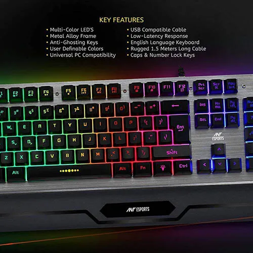 Ant Esports KM540 Gaming Backlit Keyboard and Mouse Combo