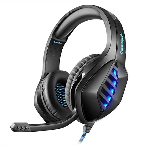 Cosmic Byte GS430 Gaming wired over ear Headphone, 7 Color RGB LED and Microphone for PC, PS5, Xbox, Mobiles, Tablets, Lap