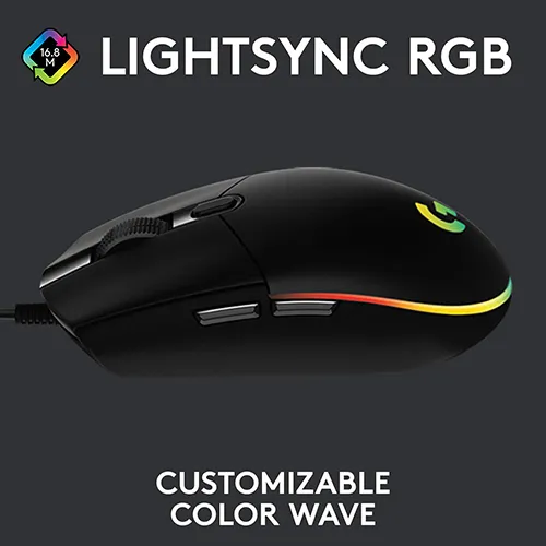 Logitech G G102 | USB Light Sync | Gaming Mouse | Customizable RGB Lighting | 6 Programmable Buttons | Gaming Grade Sensor