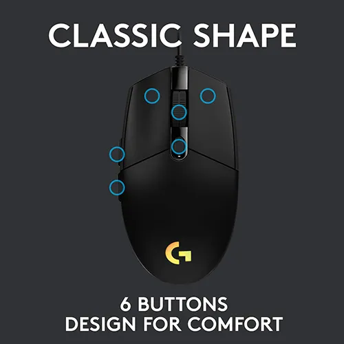 Logitech G G102 | USB Light Sync | Gaming Mouse | Customizable RGB Lighting | 6 Programmable Buttons | Gaming Grade Sensor