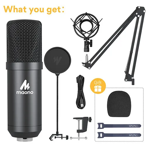 Maono AU-A04 Condenser Microphone Kit (Black)