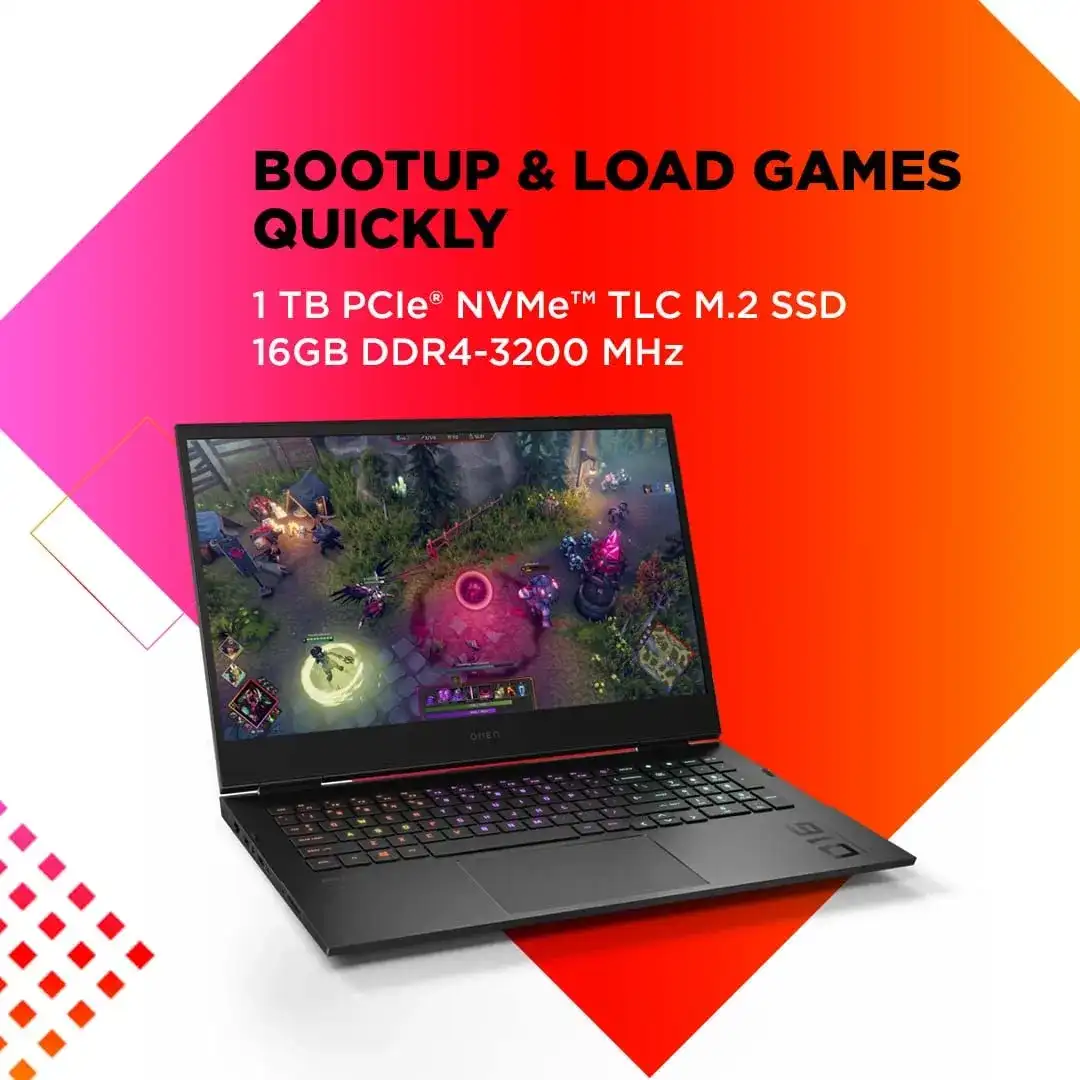 OMEN by HP 11th Gen Intel Core i7-11800H 16.1-inch(40.9 cm) FHD Flicker-Free Gaming Laptop (16GB/1TB SSD/144 Hz/RTX 3060 6