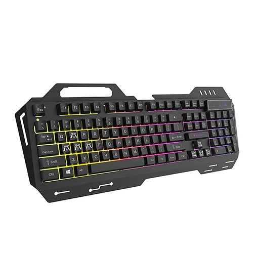 Wings Grind 100 Gaming Keyboard with Metallic casing 19 Anti-ghosting Key and Changeable Backlight, Black