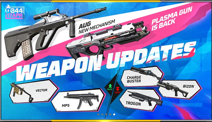 Free Fire OB44 Update Weapon Adjustment